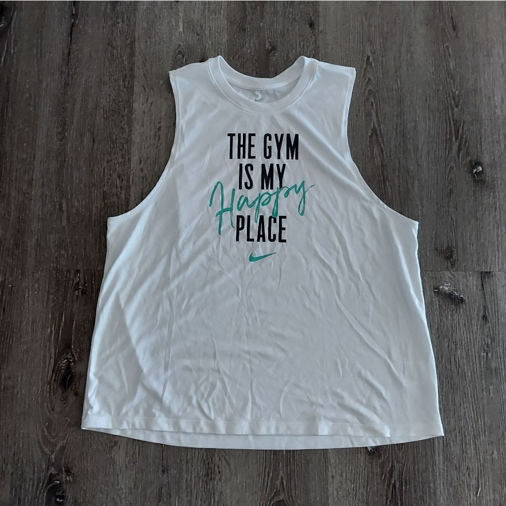 Nike Graphic Tank "The Gym Is My Happy Place" XL